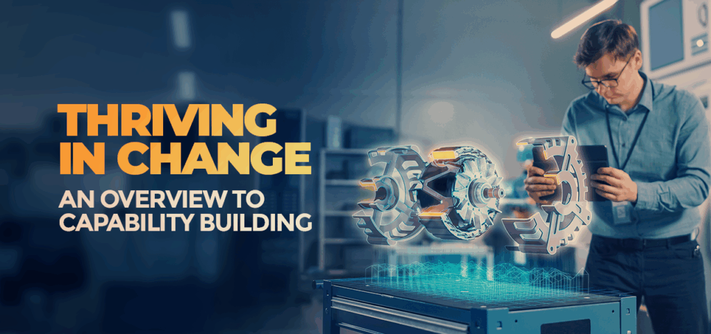 Man using AR in industrial environment to build capability